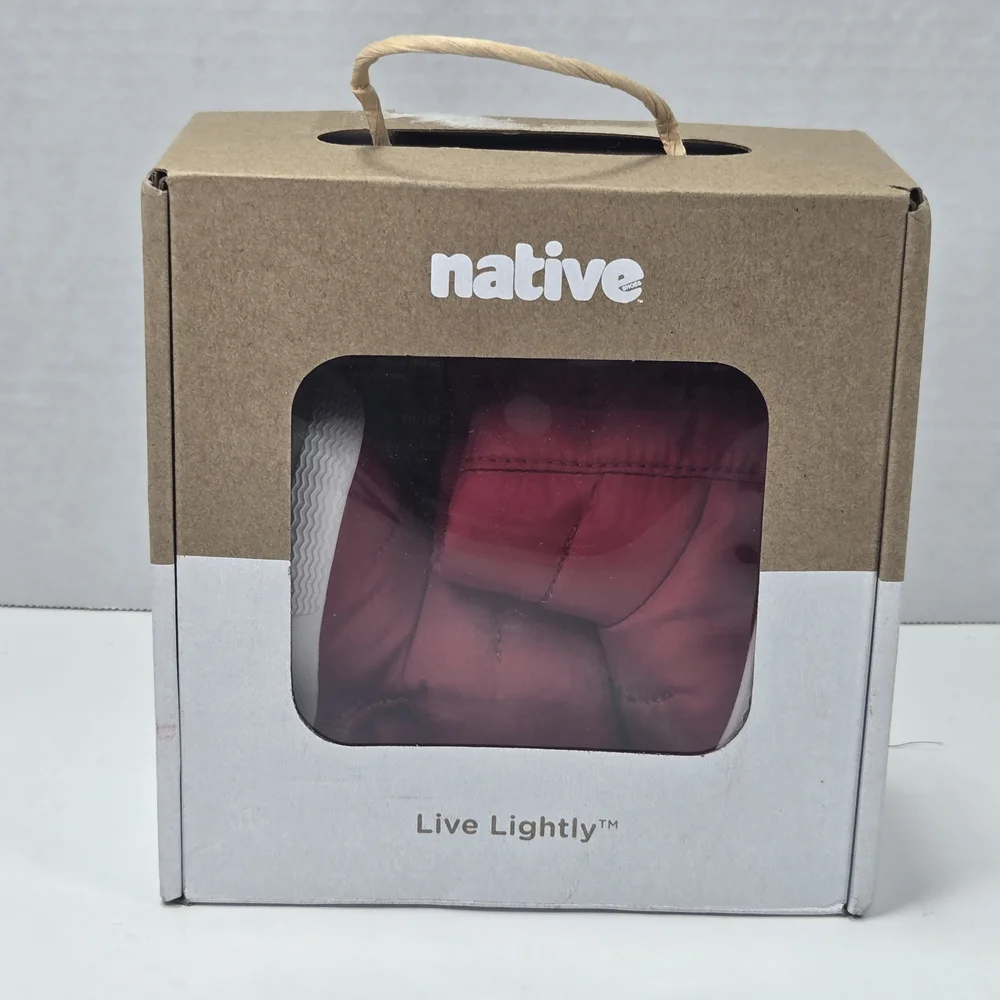Native Chamonix Baby Red & White Snow Ankle Boots Booties Size Baby 1 B1